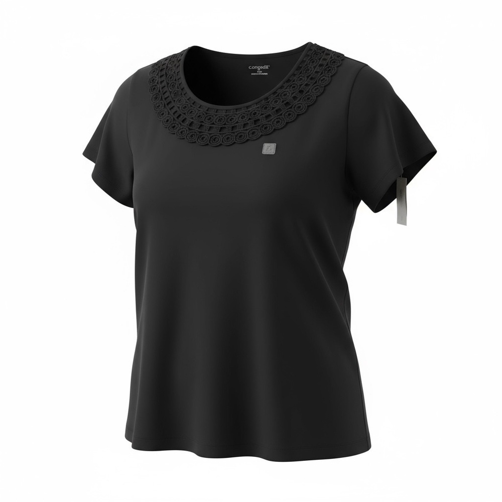 Catherines’ detailed black cotton top